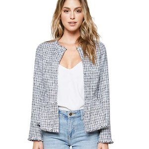 Sugar Lips Women's Tweed Peplum Jacket- Brand New